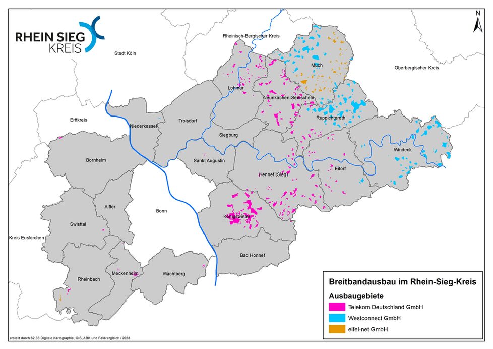 Breitband-Ausbaugebiete im Rhein-Sieg-Kreis