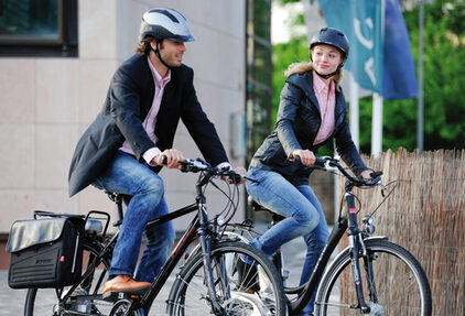 Fahrradfahrer im Alltag