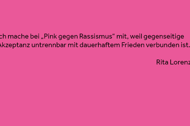 Statements "Pink gegen Rassismus" 2022