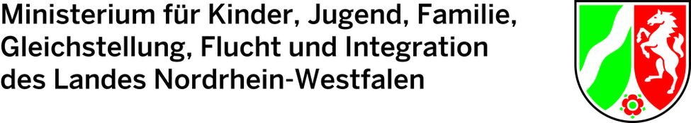 Logo des Ministeriums für Kinder, Jugend, Familie, Gleichstellung, Flucht und Integration des Landes Nordrhein-Westfalen