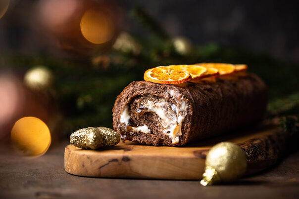 Französischer Rollkuchen zu Weihnachten