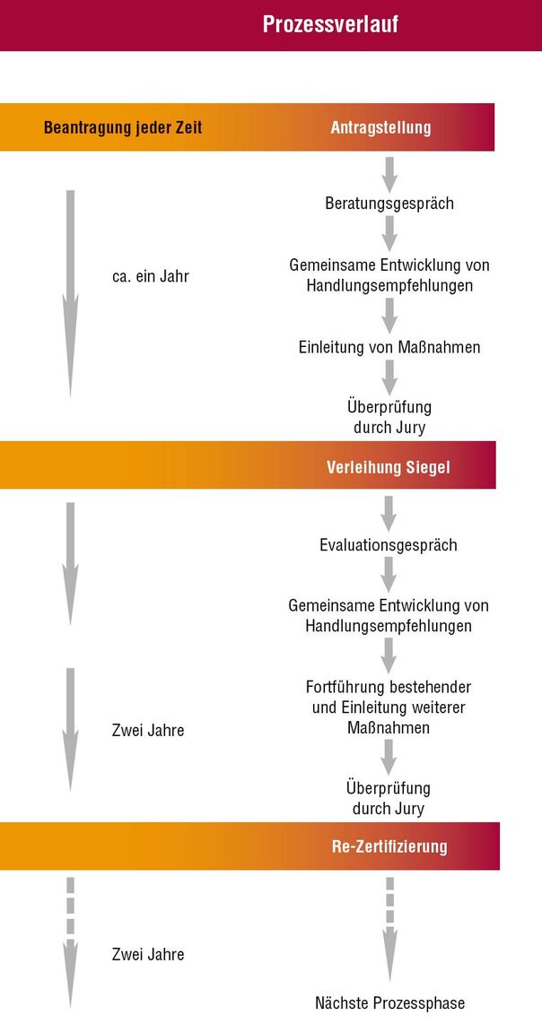 Prozessverlauf des Siegels interkulturell orientiert