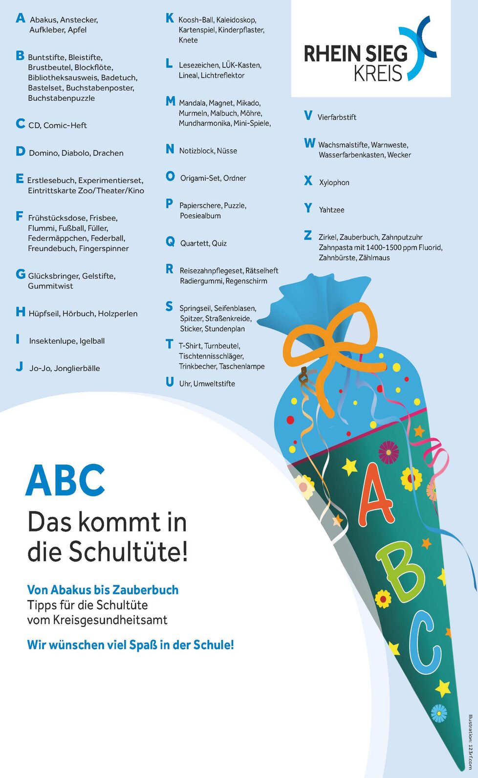 Schultüte zum Schulanfang